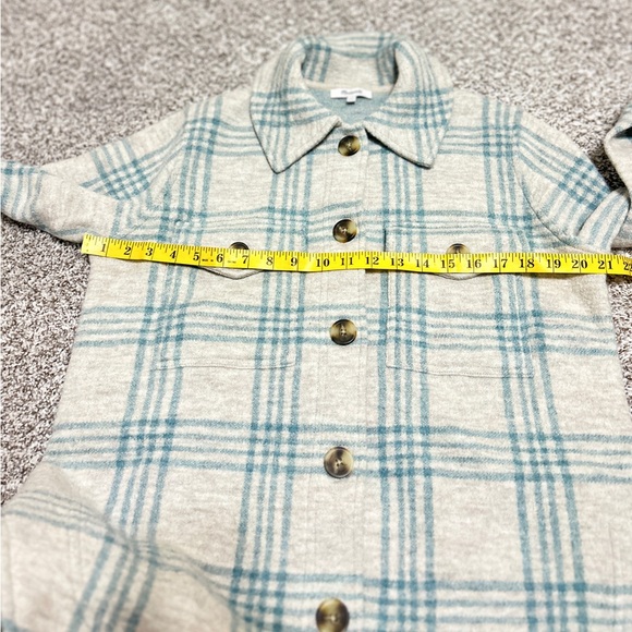 Madewell Boiled Wool Shirt-Jacket Plaid 100% Wool Over Size  Shacket Size XS - Picture 6 of 11